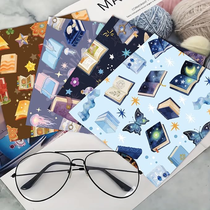 CREATCABIN 6Pcs Glasses Cleaning Cloth Book Microfiber Cleaning Cloths Suede - Image 6