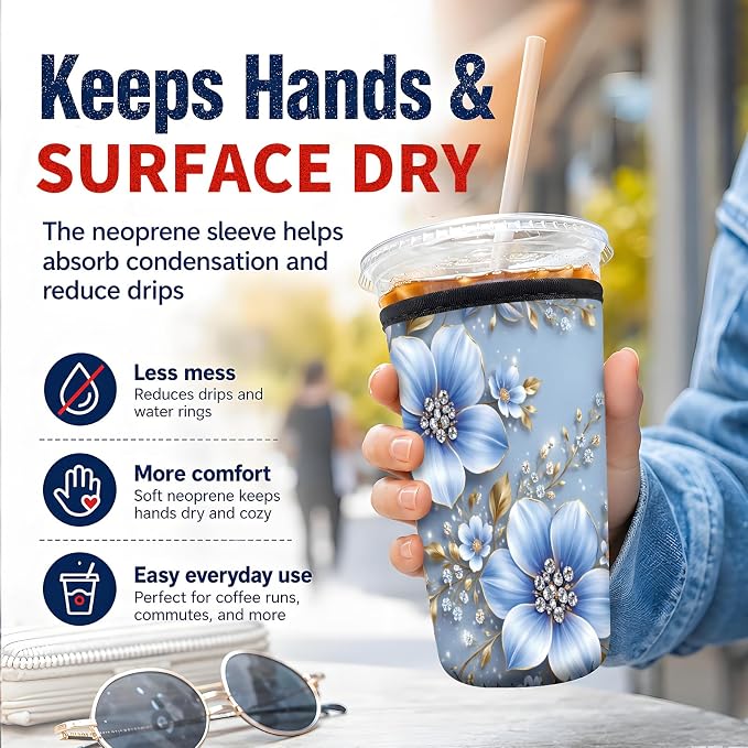 Reusable Neoprene Coffee Sleeve - Image 2
