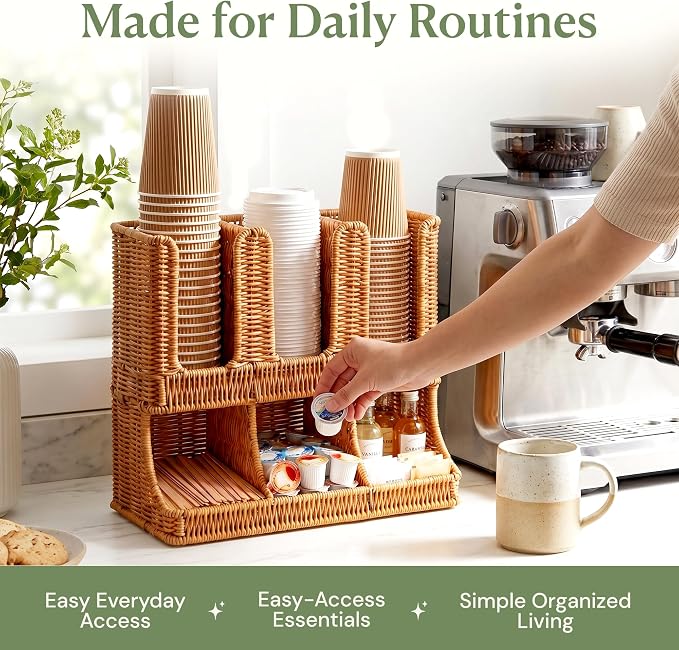 Cantalop Cup and Condiment Holder, Coffee Station Organizer - Image 6