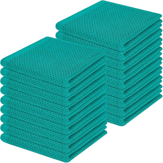 Homaxy 100% Cotton Waffle Weave Kitchen Dish Cloths, Ultra Soft Absorbent Quick by Homaxy