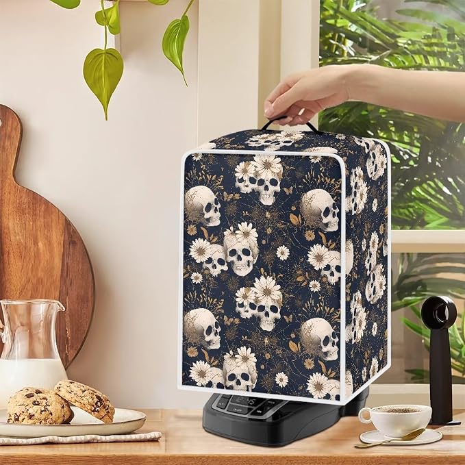 Skull Daisy Coffee Machine Dust Cover Waterproof Universal Barista Express - Image 4