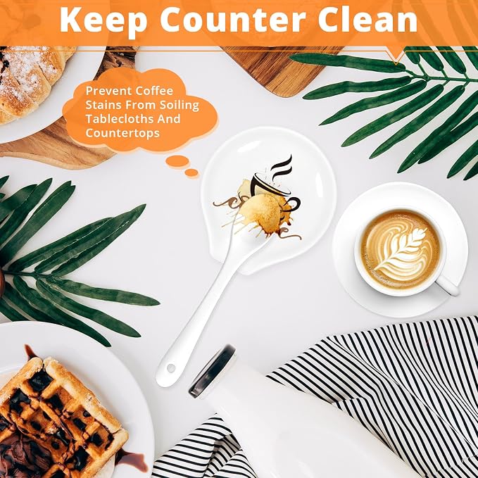 Coffee Ceramic Spoon Rest, Funny Spoon Holder - Image 3