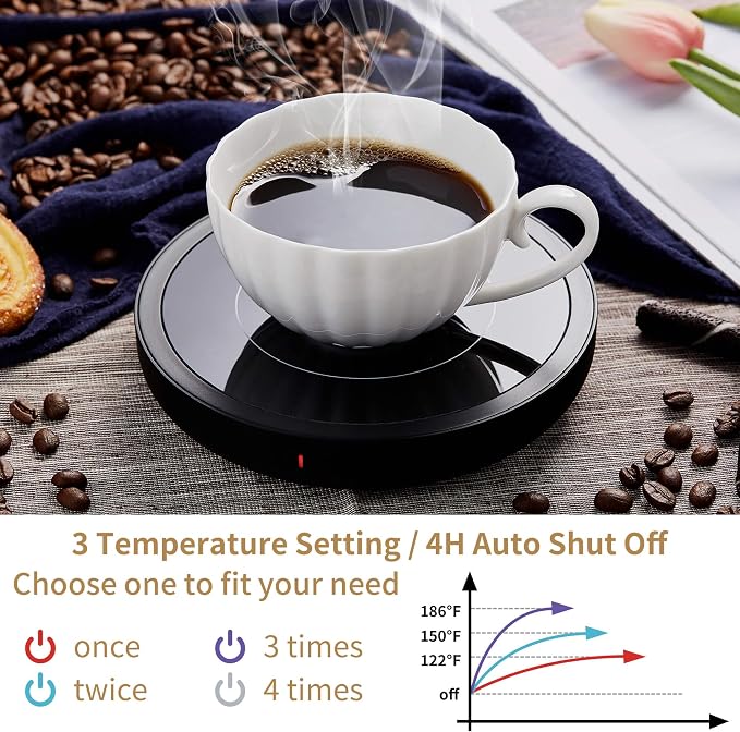 Coffee Mug Warmer for Desk 4H Auto Shut Off, Smart Coffee Cup Warmer - Image 2
