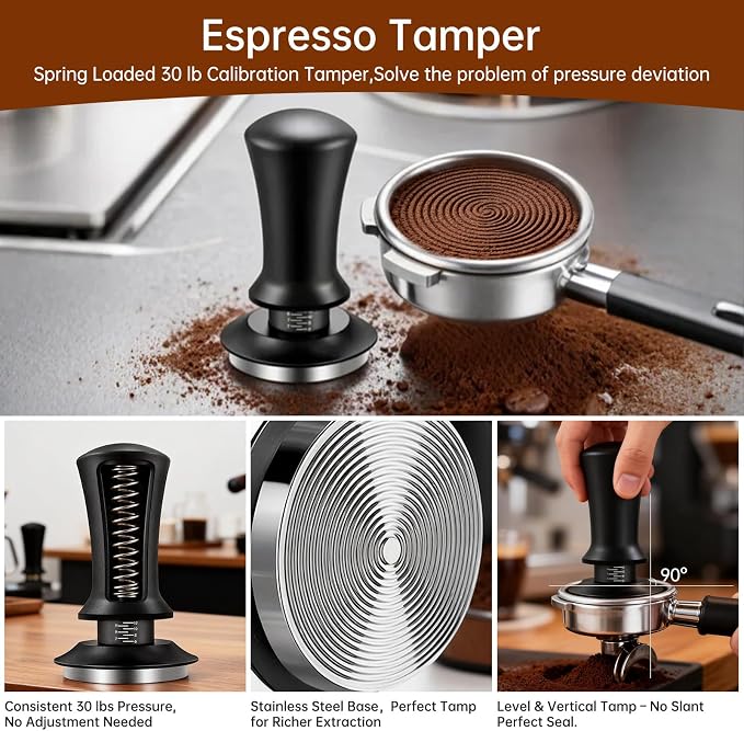 9 Pcs Espresso Accessories Kit, 58mm Espresso Tamper Tools, - Image 4