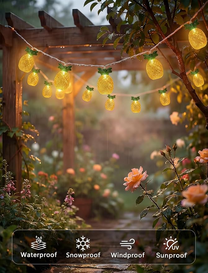 Abeja Summer String Light, 8.5Ft Pineapple Fairy Lights - Image 3