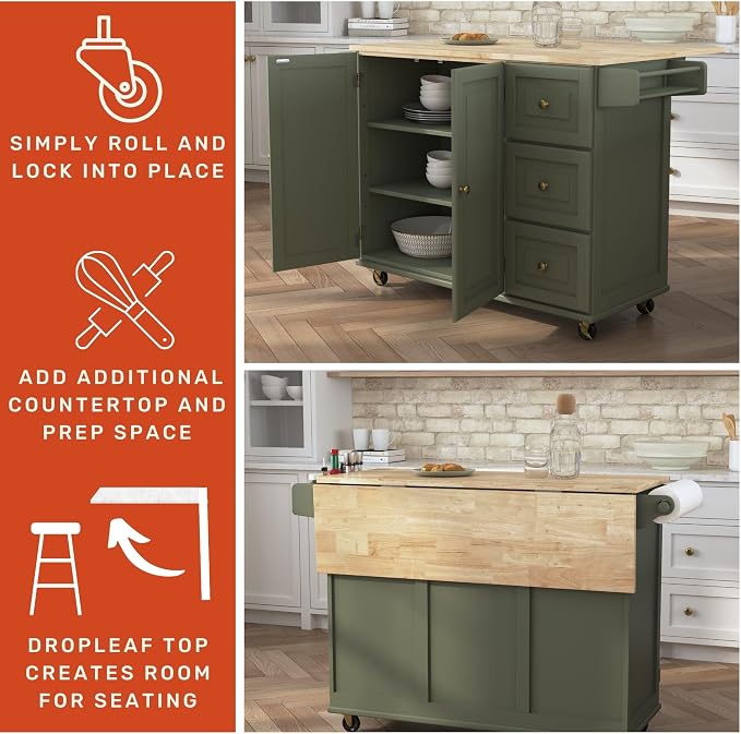 Homestyles Mobile Kitchen Island Cart - Image 6