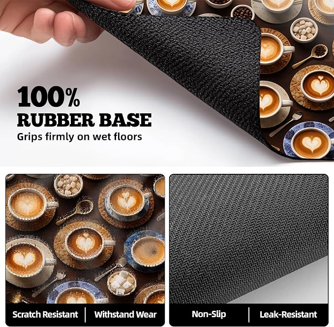 NYZE Coffee Mat Absorbent Non Slip Dish Drying Mat - Image 5