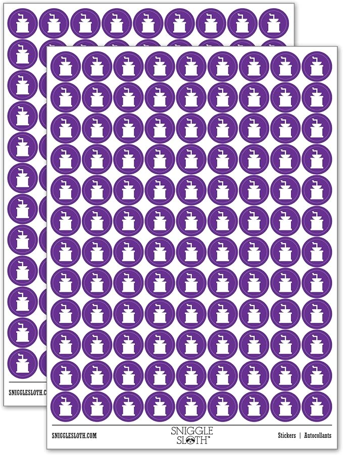 Coffee Grinder Solid 200+ Round Stickers by Sniggle+Sloth