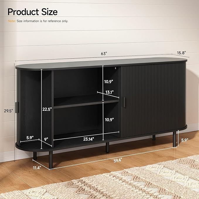 ONBRILL 63" Sideboard Buffet Cabinet - Image 2