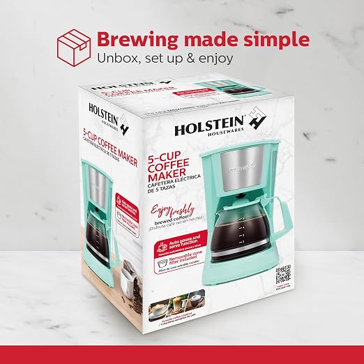 Holstein Housewares HH-0914701I 5-Cup Coffee Maker, 9.8x10x5.7 - Image 8