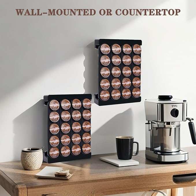 Wall Mounted Coffee Pod Holder, Holds 20 K Cup Coffee Capsules, - Image 4