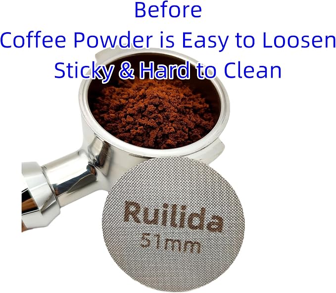 2 Packs Espresso Puck Screen 51mm, Reusable 1.7mm Thickness 150μm 316 Stainless - Image 3
