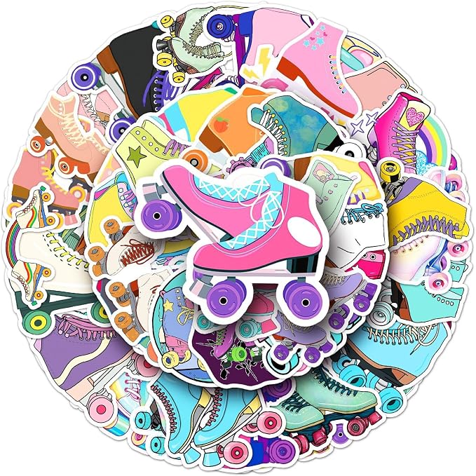 50Pcs Roller Skate Stickers, Waterproof Vinyl Roller Skating Stickers - Image 6