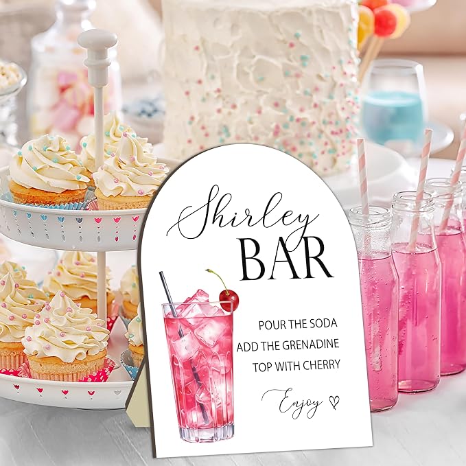 Shirley Bar Sign, Baby Shower Welcome Sign, Shirley Baby Shower Table Decor Sign - Image 3