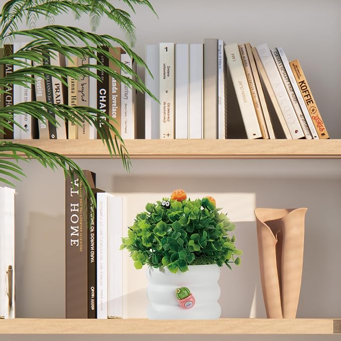 Mini Potted Fake Plants Artificial Plastic Eucalyptus Plants Centerpieces - Image 6