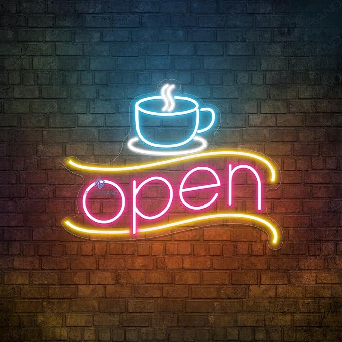 Coffee bar signs Coffee sign wall art Decor accessories Led light Cafe Sign - Image 3