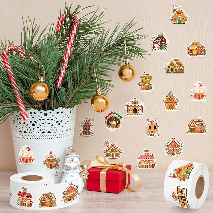 Haooryx Gingerbread House Sticker Rolls - Image 4