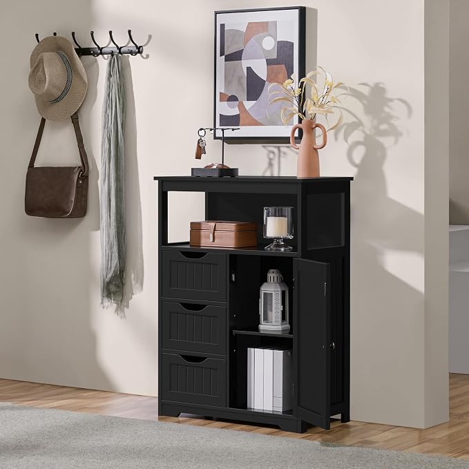 Yaheetech Bathroom Storage Cabinet Bathroom Floor Cabinet Freestanding - Image 8
