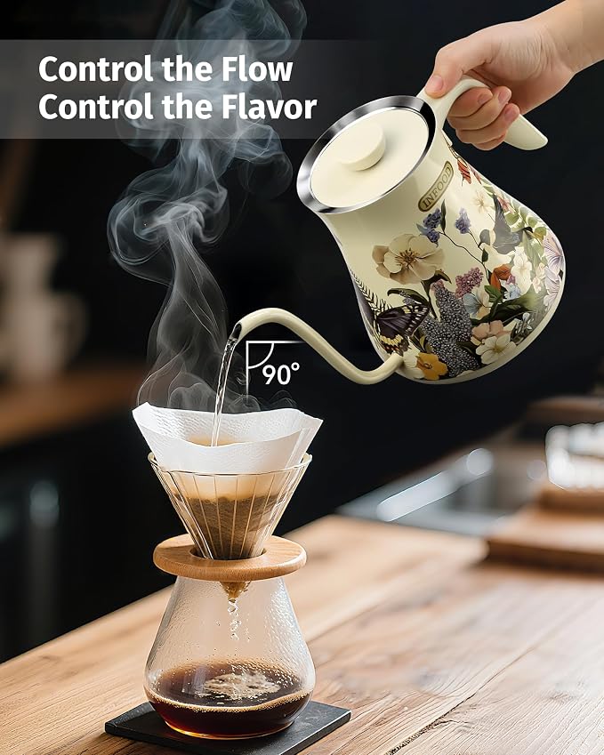 INFOOD 0.8L Gooseneck Electric Kettle, Precise Temperature Control - Image 2