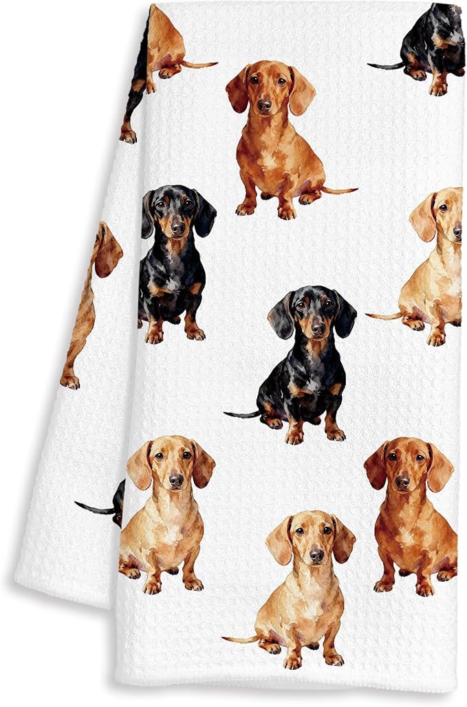 Dachshund Kitchen Towels, Weiner Dog Gifts by Unknown