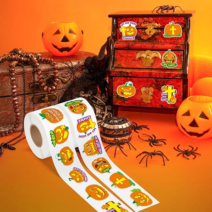 Haooryx Halloween Religious Sticker Rolls - Image 5