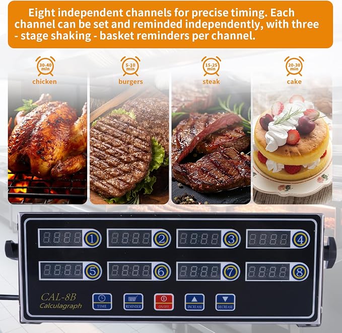 8-Channel Digital Kitchen Timer - Image 5