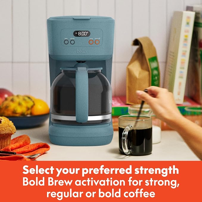 bella 12 Cup Programmable Coffee Maker, Reusable Dishwasher Safe Accessories - Image 5