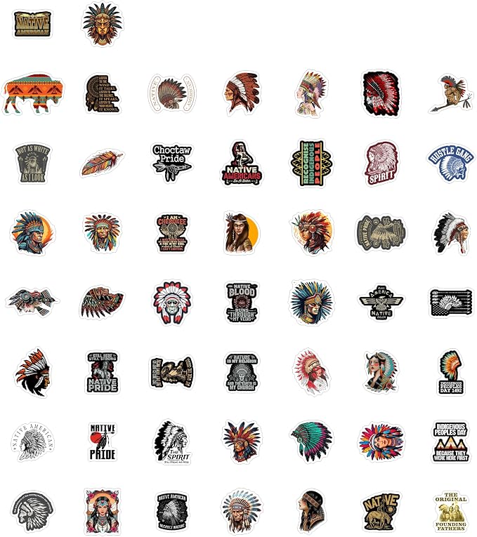 100Pcs Native American Stickers - Image 3