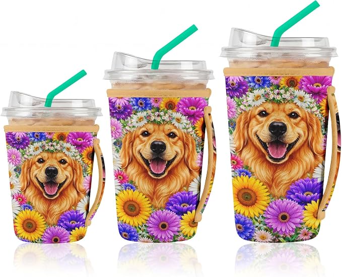 Artsocket 3 Pack Reusable Iced Coffee Sleeve by ArtSocket
