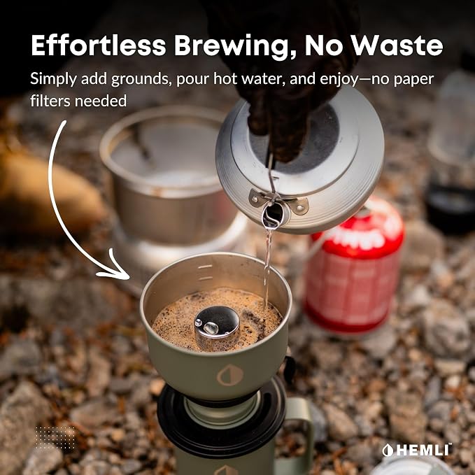 16 oz Pour Over Camping Coffee Maker Set– Vacuum Insulated Mug - Image 6