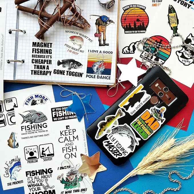 100Pcs Funny Fishing Stickers — Fisherman Decals - Image 6
