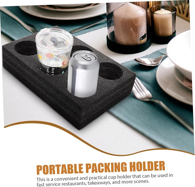 2 Pack Milk Tea Cup Holder Cup Carrier Tray - Image 3