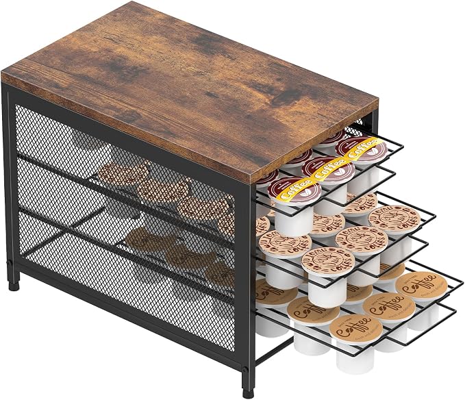 NANANARDOSO Coffee Pod Holder For Counter, 3 Tier Coffee Pod Drawer for Keurig by NANANARDOSO