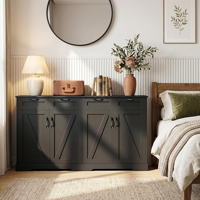 60" Farmhouse Buffet Cabinet - Image 8