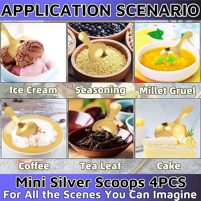 Mini Scoop Spoons 4PCS，Mini Scoops - Image 4