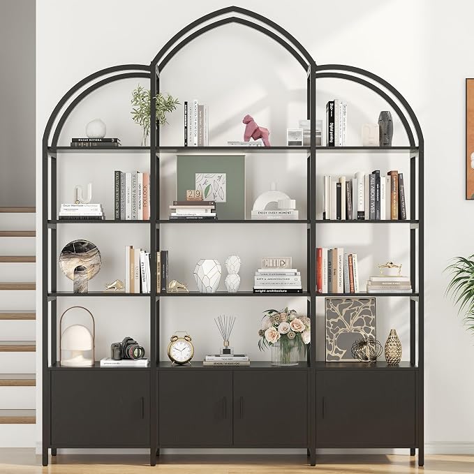 85.8" Tall Arched Bookshelf - Image 6