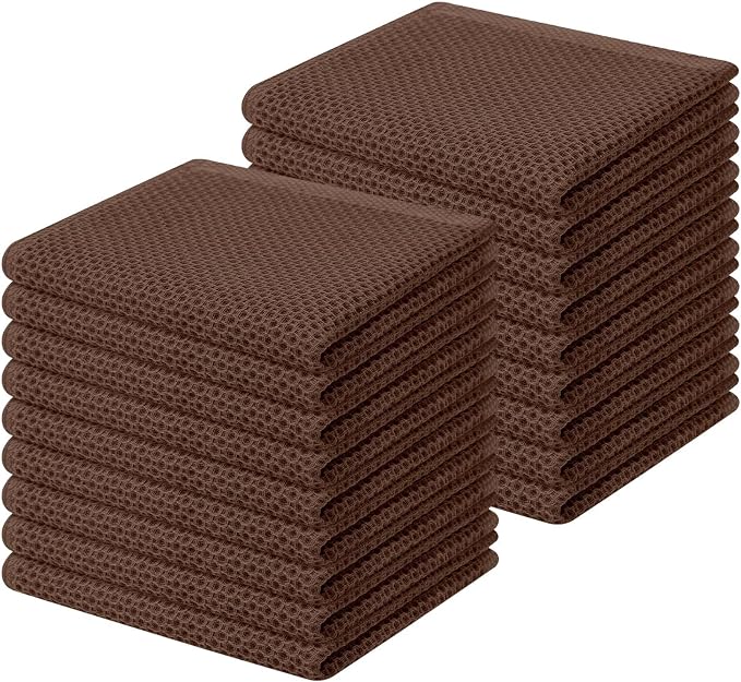 Homaxy 100% Cotton Waffle Weave Kitchen Dish Cloths, Ultra Soft Absorbent Quick by Homaxy