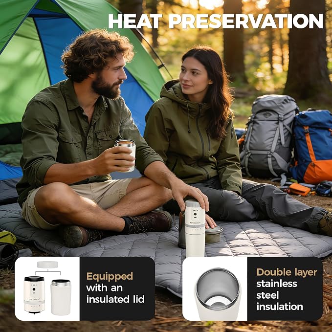 HAUSHOF Portable Coffee Grinder, Camping Coffee Makers, Portable Burr Coffee - Image 5