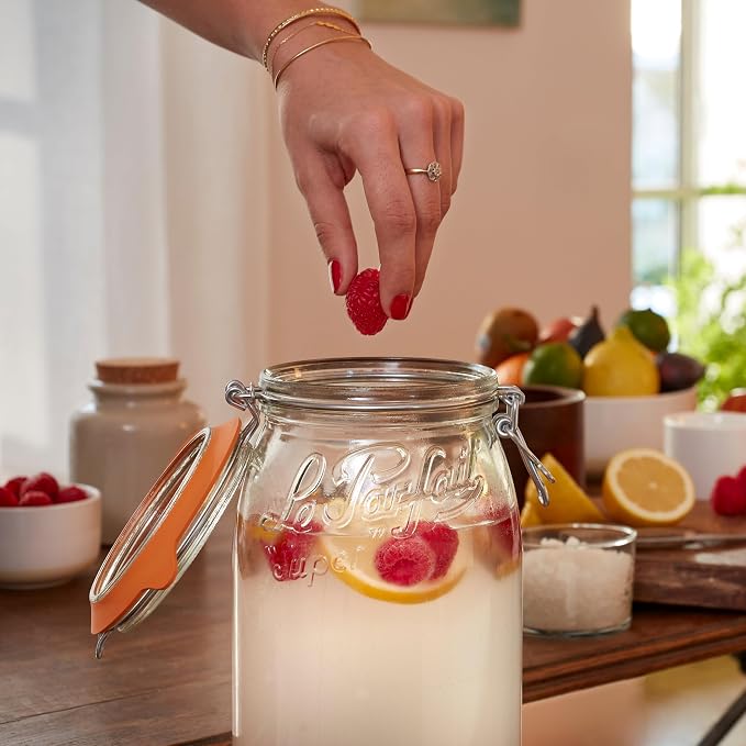 Le Parfait Super Jar 3L French Glass Preserving Jar w/Airtight Rubber Seal & - Image 6