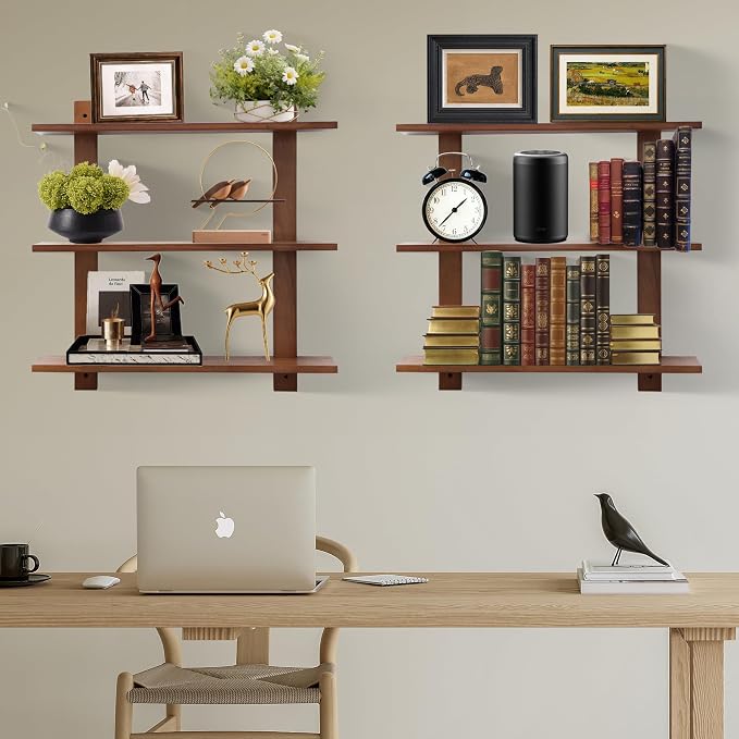 3 Tier Floating Shelves, Long Wall Shelf, Over The Toilet Shelves Bathroom - Image 5