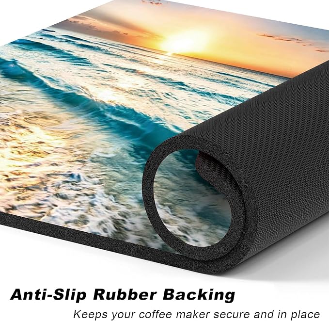 Coffee Mat, Coffee Bar Accessories Fit Under Coffee Maker Espresso Machine - Image 4