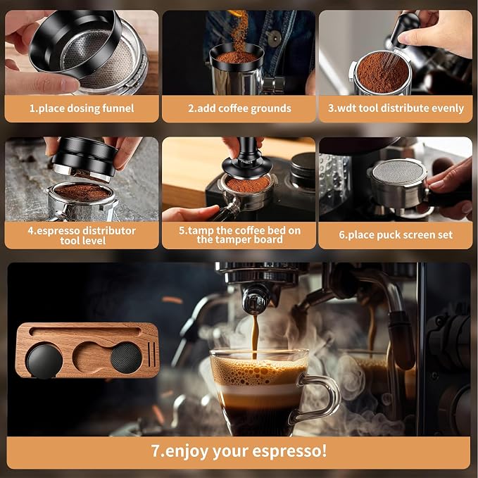 7-Piece 51mm Espresso Accessories Kit, Espresso Machine Tools - Image 5