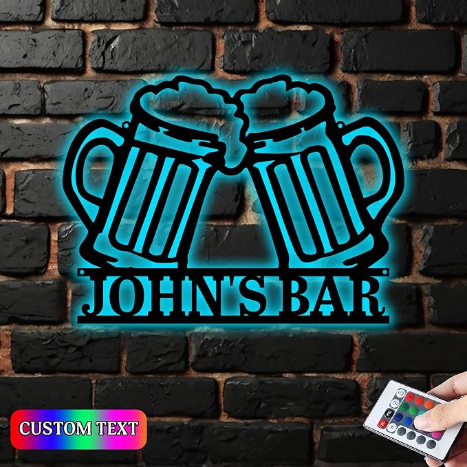 Personalized Beer Sign With Light Beer Zone Pub Club Decor Outdoor Wall Art Bar - Image 2