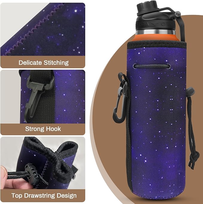 Water Bottle Carrier with Strap - Image 3