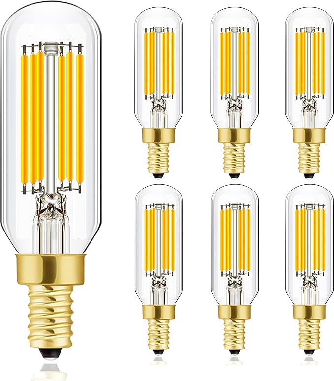 XININSUN T6 LED Bulb Dimmable 6W Equal Warm White 2700K T6 T25 E12 Candelabra by XININSUN