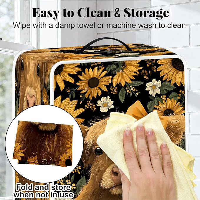 BVBOX Coffee Maker Cover, Durable Dustproof Lightweight Polyester Cotton Blend - Image 6
