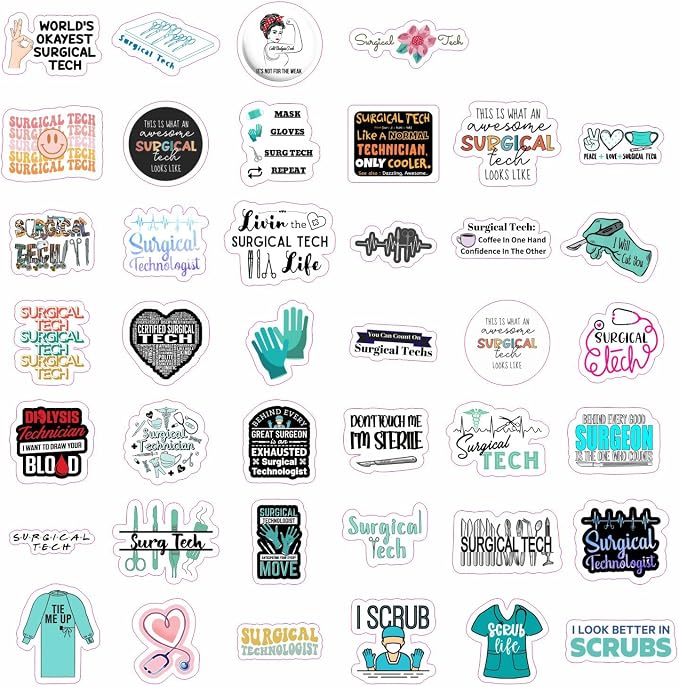 100Pcs Surgical Tech Stickers, Surgery Stickers - Image 3