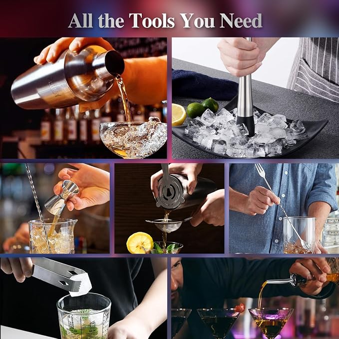 Cocktail Shaker Bartender Kit-12 Piece Cocktail Shaker Set - Image 5