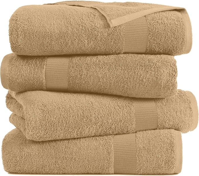 RIVERSIDE Medium Bath Towel Set of 4, 24x48 Inches – 100% Ring-Spun Cotton Bath - Image 4