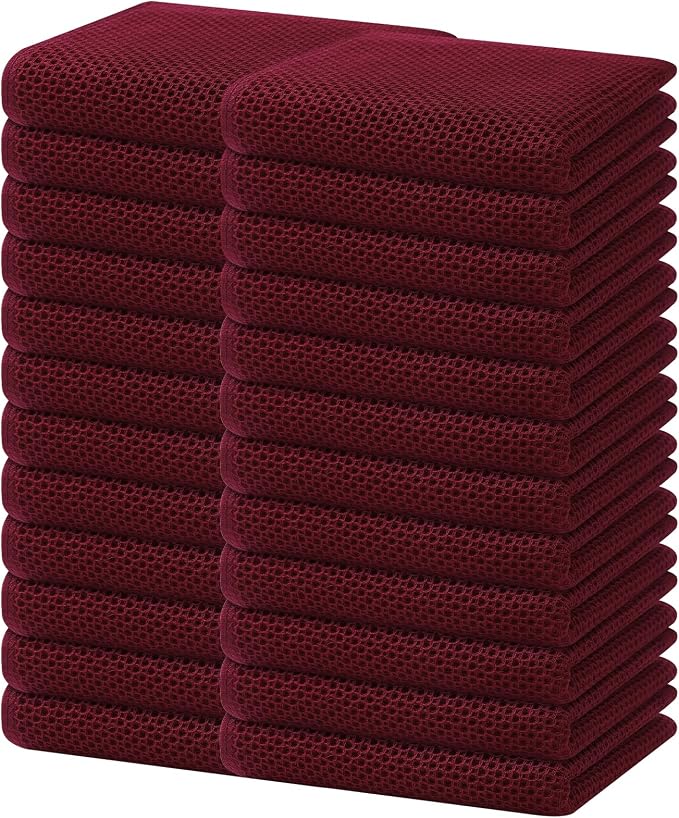 Homaxy 100% Cotton Waffle Weave Kitchen Dish Towels, Ultra Soft Absorbent Quick by Homaxy